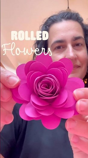 Easy Rolled Paper Flowers with Cricut 🌸 Quick DIY Tutorial #diy #cricut #rolledflowers