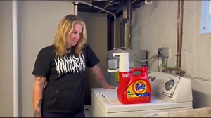 Electric Laundry Detergent Dispenser with Graduated Cup, Smart Laundry Soap Pump for Liquid Detergent Containers, No-Spill Design, Reducing Women's Work for Laundry Room Organization