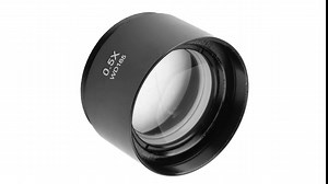Jectse 0.5X Auxiliary Objective Lens, Stereo Microscope Objective Lens, 48mm Mounting, Black, Aluminum Alloy, LED, 0.5X Magnification