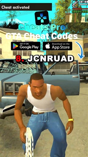 GTA San Andreas Top 10 Cheat Codes #shorts