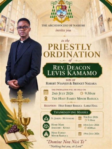 ✨Today, a life of service begins.✨ As Deacon Lewis prepares to be ordained, we pause to thank God for His calling and to pray for the journey ahead. May the Holy Spirit fill him with wisdom, courage, humility, and unwavering faith as he serves God's people. 🙏 Take a moment to say a prayer for him today, and if you'll be praying for him, leave a 🙏 in the comments. Your prayer could encourage someone else to do the same. Share this post so that more people can join us in praying for our future p