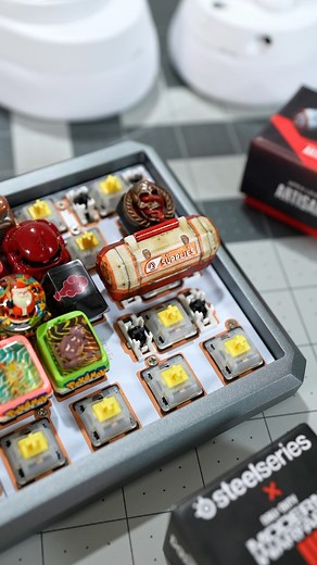 Steelseries Artisan Gaming Keycaps. Here are two keycaps I got from my friends at Steelseries. These feature Call of Duty and Apex Legends. Adds some cool gaming aesthetics for your setup! Also a blast from the past unboxing these and putting them on the old artisan keyboard. #tech #gaming #callofduty #apexlegends #keyboard #asmr #asmrcommunity #unboxing | TheAsian JC