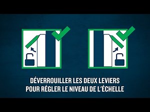 Werner Ladder - Safety Instructions - Unlock Both Handles to Adjust Level (LEVELSAFE) [FRENCH]