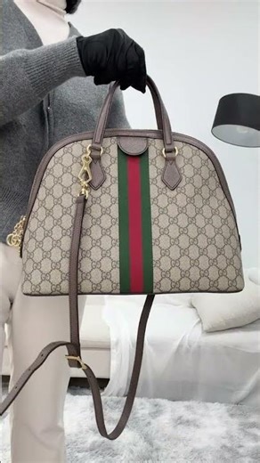 [Pre-Loved] GUCCI Medium GG Supreme Canvas Ophidia Tote and Shoulder Bag 524533 56540518