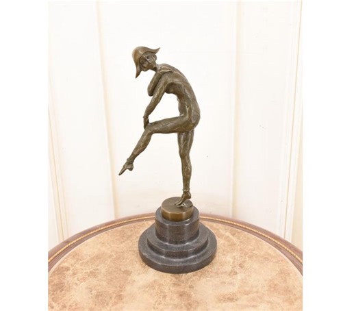 Bronze Dancer Statue – Demetre Chiparus Style Art Deco Figurine - Etsy