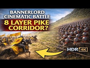 Bannerlord cinematic battle, 8 layer pike corridor 🐎
