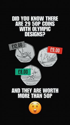 Olympic 50p coins and their values #olympic50p #coincollector #rarecoins #coinvalues | CoinCollectingWizard