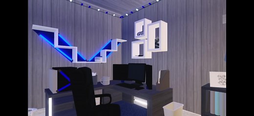 Blue Teen Boy Gamer Room in Bloxburg