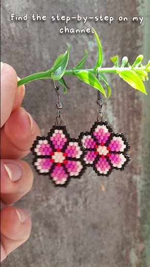 Easy Beaded Flower Earrings Tutorial | Brick Stitch Jewelry for Beginners #beadingtutorial #flower