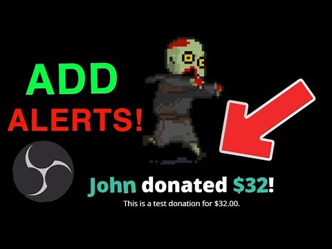 OBS STUDIO HOW TO ADD ALERTS EASY NEW!