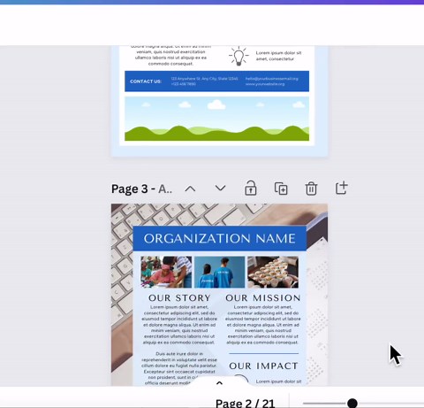 Nonprofit One Pager Template: Editable Canva Design (digital Download) - Etsy