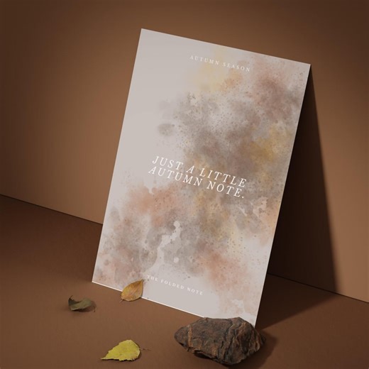 Autumn Greeting Card – Minimalist Printable Note Card (PDF Download) - Etsy