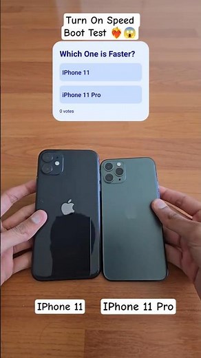 📱 iPhone 11 vs iPhone 11 Pro 😱 Boot Speed Test ⚡ Which Phone Turns ON Faster? 🚀 #shorts #viral #fyp