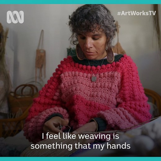 Quandamooka artist Elisa Jane Carmichael incorporates natural material, from salt water residue to gum leaves, in textile works that reflect her heritage. #ArtWorksTV | ABC Arts