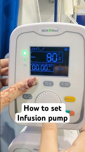 How to set infusion pump | learning for medical students