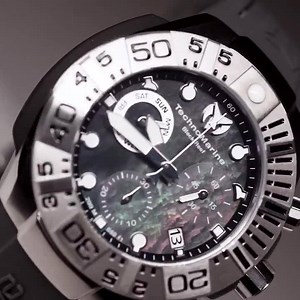 The Black Reef is powered by a Z60 Swiss Quartz movement that guarantees excellent craftsmanship and accuracy. Though built as a tactical watch, this rugged timepiece doesn’t fall short on class and elegance with its iridescent Mother-of-Pearl dial. Retail Price - 35,400 #TechnoMarinePH #BlackReef | TechnoMarine PH