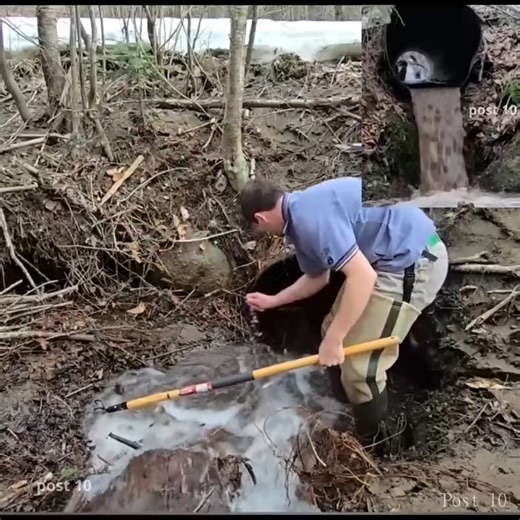 17K views · 278 reactions | Unclogging And Sending Log Through Old Iron Culvert | Post10 | Facebook