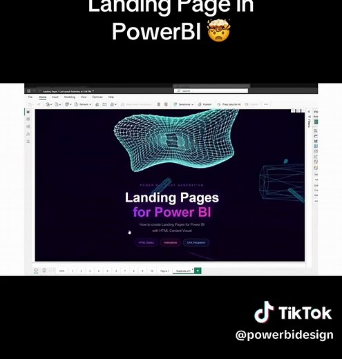 Landing Page en Power BI con HTML — PowerBI HTML