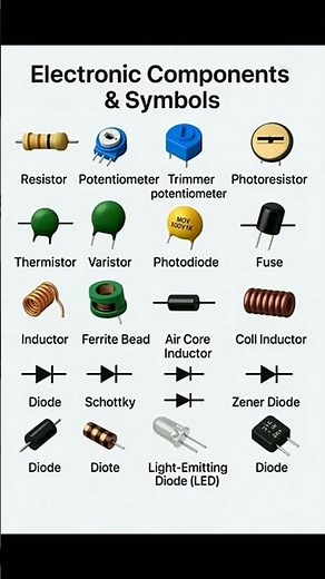 Basic Electronic Parts & Schematic Symbols Reference 💡