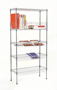 [Hot Item] Modern Chrome Slanted Display Book Storage Shelf