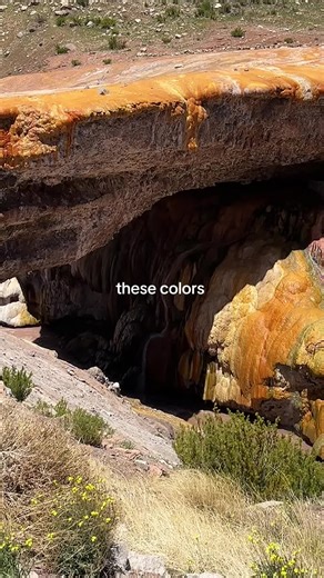 📍Puente del Inca, Mendoza. A natural arch that forms a bridge over the Las Cuevas River. It is located near the small village of Puente del Inca, in Las Heras Department, Mendoza, Argentina. #fy #nature