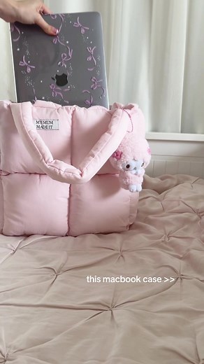 Still in love with bows, this is the perfect macbook case for the girlies 😭 #girlythings #girlytok #girlygirlaesthetic #macbook