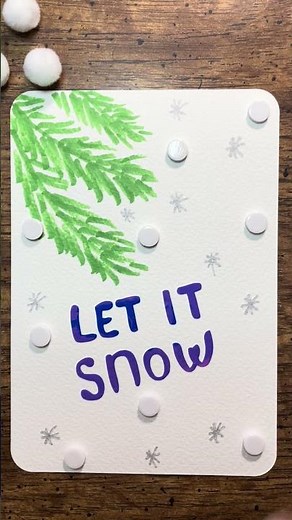 Christmas card tutorial. Christmas crafts. #christmas #christmascard #christmastutorial #art