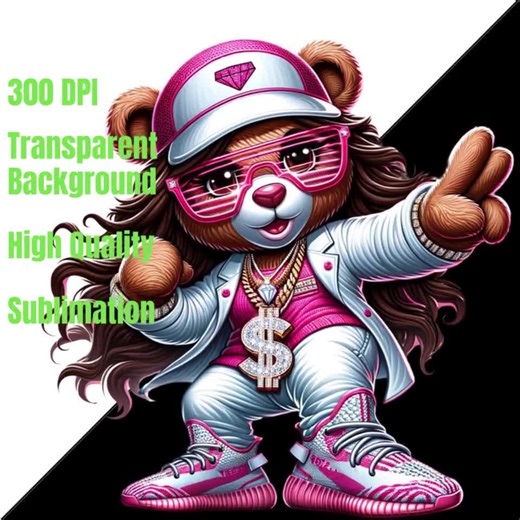 Graffiti Hip Hop Nurse Teddy Bear, Sublimation Design (digital Download) - Etsy