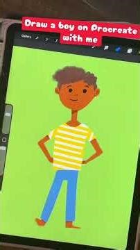 Cartoon boy comes to life in Procreate! 😎✏️