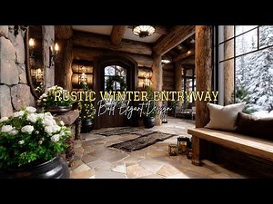 Rustic Winter Entryway Decor | Bold Elegant Post Holiday Design with Refined Luxury Touch