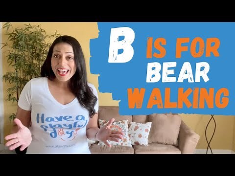 BEAR WALKING | Animal Walk to Teach Kids | Preschooler Home Exercise | Physical Education