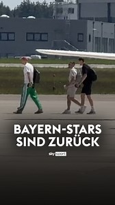 ✈️ Am Oberpfaffenhofener Flughafen sind die Bayern-Stars heute wieder angekommen. Zur Feier der Meisterschaft waren einige Spieler - darunter Müller, Neuer und Kane - zwei Tage lang auf Ibiza. ☀️ 👉 Am Samstag haben die Bayern ihr letztes Bundesligaspiel der Saison. Das Duell mit Hoffenheim seht ihr LIVE auf Sky und bei WOW! 👀 #SkySport #FCBayern #Bayern #Neuer #Müller #Kane #Ibiza | Sky Sport News