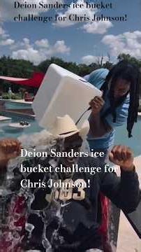 Deion Sanders ice bucket challenge for Chris Johnson!