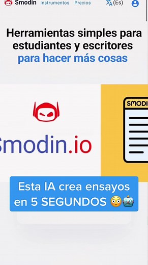 😳🤖 Si quieres probar esta nueva IA, te dejo el link en mi descripción para 5 ensayos gratis #Smodin #AIwriter #smodinauthor #ia
