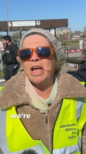 Arrests happening at main gates of RAF Lakenheath, used exclusively by USAF and sending fighter jets to Iran.Peace protestors have shut down the main gates since 6am.A second gate was shut down for hours from 6-10am.https://t.co/uP0iDhQPfJ@TheCanaryUK @XRebellionUK