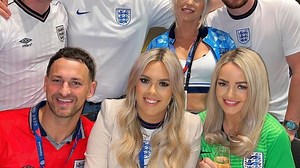 Jordan Pickford's family join wife Megan for England v Italy