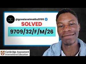 9709/32/F/M/26 | Paper 32 February March 2026 |CIE A Level Maths 9709 | Solved A level Past Paper