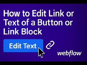 How to Edit Link or Text of a Button or Link Block in Webflow | Beginner Webflow Tutorial