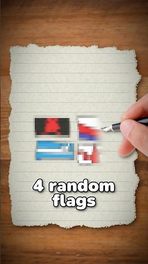Can I Draw 4 RANDOM Flags From Memory?