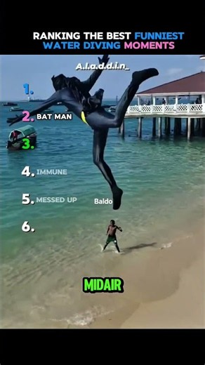 Ranking The Best Funniest Water Diving Moments #shorts