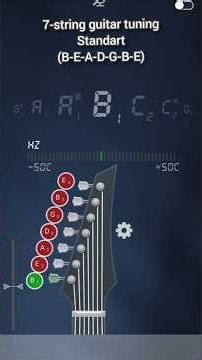 7-string guitar tuner standart (B-E-A-D-G-B-E) tuning