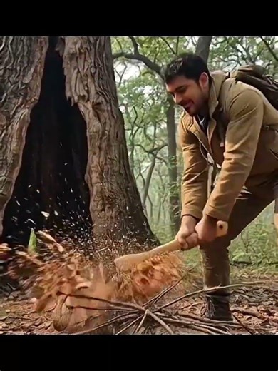 I Built a Secret Modern Shelter Hidden Inside a Giant Hollow Tree Nobody Would Ever Check