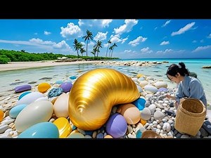 The island has a unique environment, a wide variety of seafood, and pearl shells are everywhere.