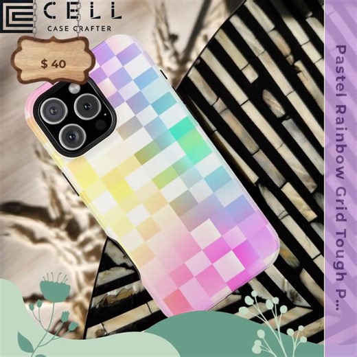 Transform your phone into a vibrant masterpiece! 🌈✨ Introducing our *Pastel Rainbow Grid Tough Phone Case* – available in glossy or matte finishes, this soft gradient checkerboard design brings joy and protection to your iPhone, Samsung, or Pixel. 🎨💕 With its durable build and stunning visuals, it's the perfect accessory to express your unique style while keeping your device safe. You'll love how it fits seamlessly into your daily life while turning heads wherever you go! Unlock your colorful