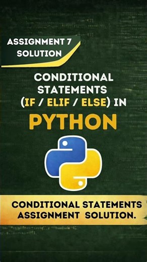 conditional statements in python | assignment 7 solution #python #learnpython #codewithasim