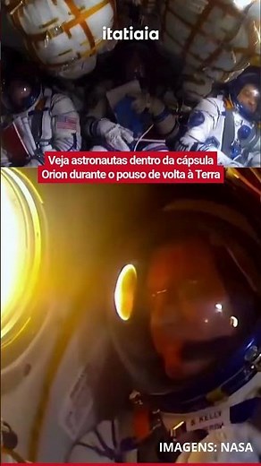 VEJA ASTRONAUTAS DENTRO DA CÁPSULA ORION DURANTE O POUSO DE VOLTA À TERRA