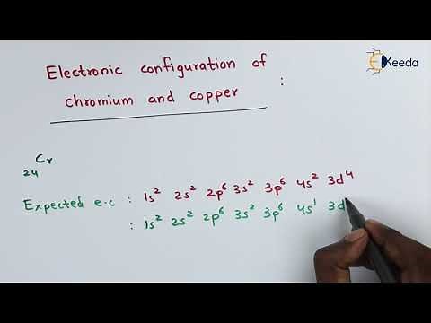 Electronic Configuration of Chromium and Copper - Structure of Atom - Chemistry Class 11