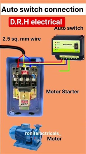 auto switch connection and star dalta wiring in this diagram #electrical #lifeisbutadream