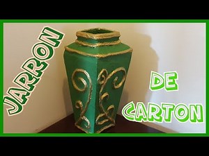 Diy jarra o jarron de carton