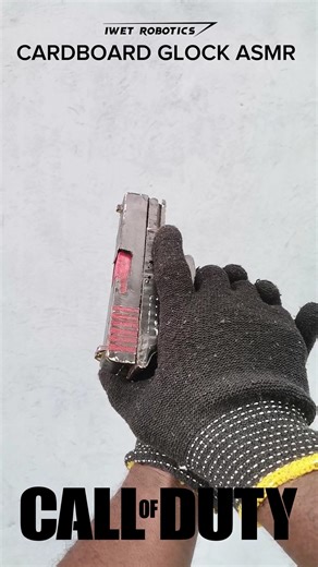 cardboard Glock 19 pistol Reload ASMR